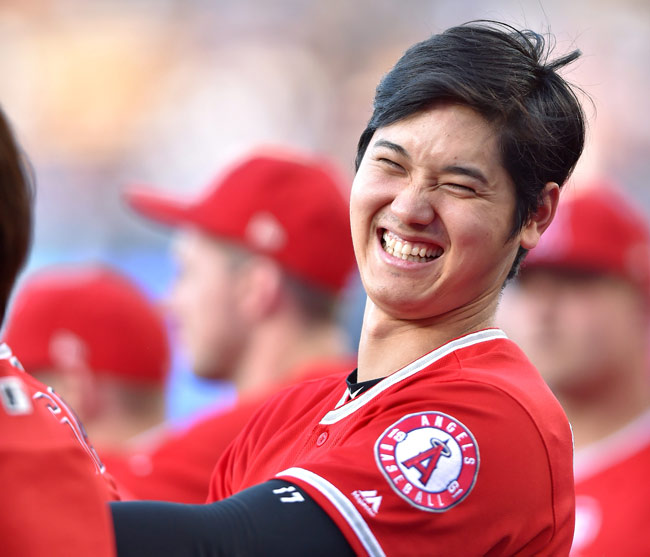 大谷翔平の笑顔